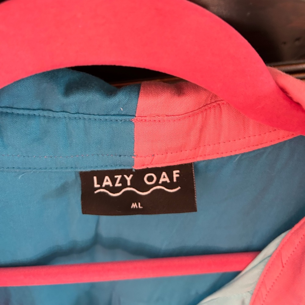 Lazy Oaf Bad Luck Embroidered Button Down Sz Ml - image 6